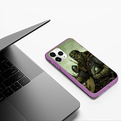 Чехол iPhone 11 Pro матовый Ватага, цвет: 3D-фиолетовый — фото 2