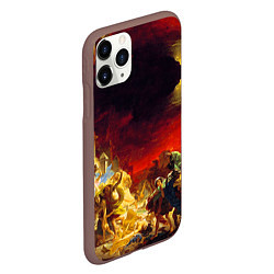 Чехол iPhone 11 Pro матовый Брюллов Последний день Помпеи, цвет: 3D-коричневый — фото 2