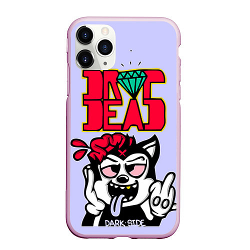Чехол iPhone 11 Pro матовый Drop Dead: Dark Side / 3D-Розовый – фото 1