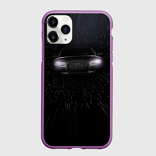 Чехол iPhone 11 Pro матовый Audi / 3D-Фиолетовый – фото 1