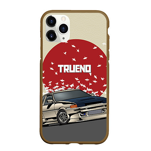 Чехол iPhone 11 Pro матовый Toyota Trueno ae86 / 3D-Коричневый – фото 1