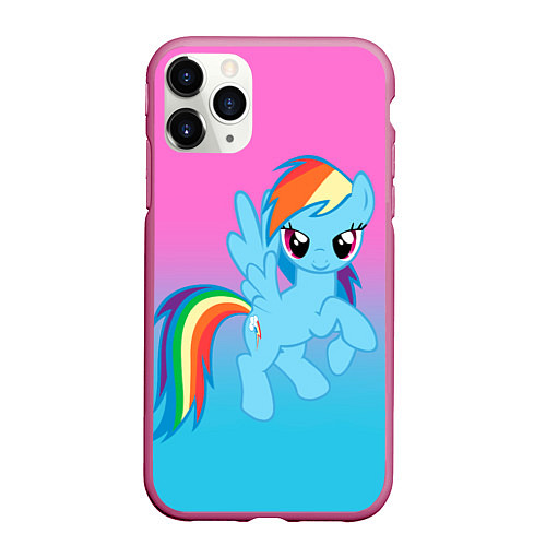 Чехол iPhone 11 Pro матовый My Little Pony / 3D-Малиновый – фото 1