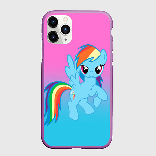 Чехол iPhone 11 Pro матовый My Little Pony / 3D-Фиолетовый – фото 1