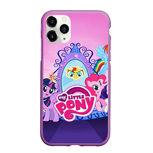 Чехол iPhone 11 Pro матовый My Little Pony / 3D-Фиолетовый – фото 1