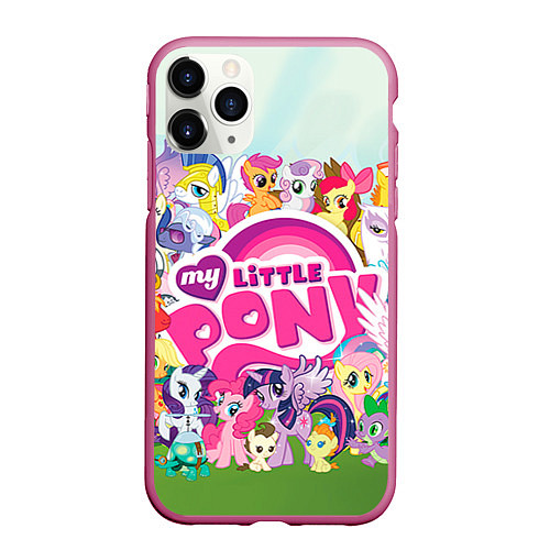 Чехол iPhone 11 Pro матовый My Little Pony / 3D-Малиновый – фото 1