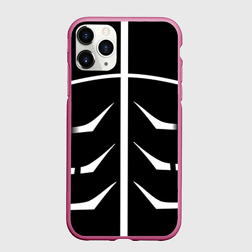 Чехол iPhone 11 Pro матовый Токийский гуль / 3D-Малиновый – фото 1