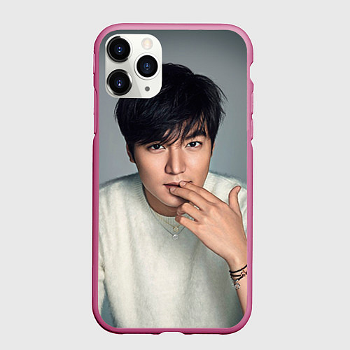 Чехол iPhone 11 Pro матовый Lee Min Ho / 3D-Малиновый – фото 1
