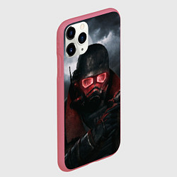 Чехол iPhone 11 Pro матовый Fallout: New Vegas, цвет: 3D-малиновый — фото 2