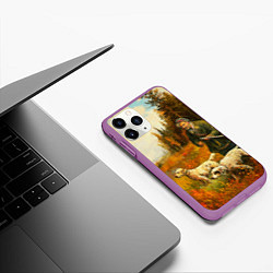Чехол iPhone 11 Pro матовый Охота на утку, цвет: 3D-фиолетовый — фото 2