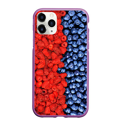 Чехол iPhone 11 Pro матовый Ягодка / 3D-Фиолетовый – фото 1