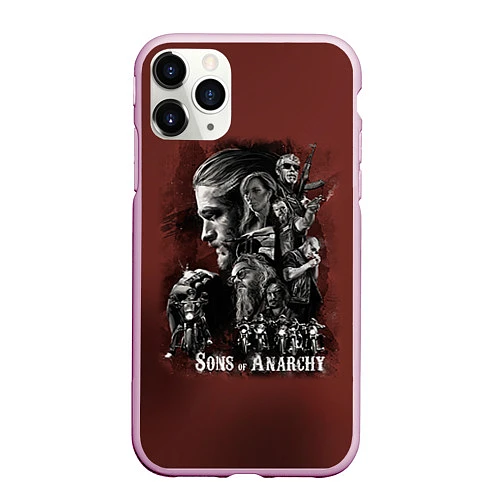 Чехол iPhone 11 Pro матовый Sons Of Anarchy / 3D-Розовый – фото 1