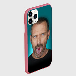 Чехол iPhone 11 Pro матовый Хаус с таблеткой, цвет: 3D-малиновый — фото 2