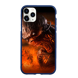 Чехол iPhone 11 Pro матовый DOOM imp, цвет: 3D-тёмно-синий