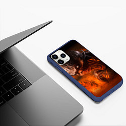 Чехол iPhone 11 Pro матовый DOOM imp, цвет: 3D-тёмно-синий — фото 2