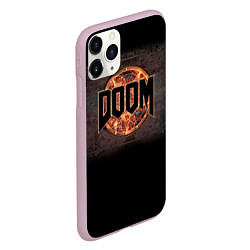 Чехол iPhone 11 Pro матовый DOOM Fire, цвет: 3D-розовый — фото 2