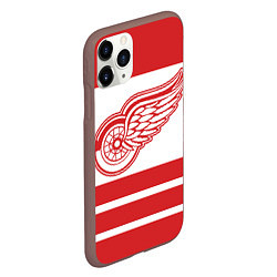 Чехол iPhone 11 Pro матовый Detroit Red Wings, цвет: 3D-коричневый — фото 2