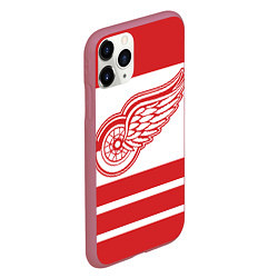 Чехол iPhone 11 Pro матовый Detroit Red Wings, цвет: 3D-малиновый — фото 2