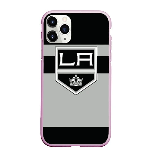 Чехол iPhone 11 Pro матовый Los Angeles Kings / 3D-Розовый – фото 1