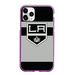 Чехол iPhone 11 Pro матовый Los Angeles Kings, цвет: 3D-фиолетовый