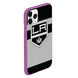 Чехол iPhone 11 Pro матовый Los Angeles Kings, цвет: 3D-фиолетовый — фото 2