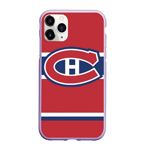 Чехол iPhone 11 Pro матовый Montreal Canadiens / 3D-Светло-сиреневый – фото 1