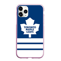 Чехол iPhone 11 Pro матовый Toronto Maple Leafs, цвет: 3D-розовый