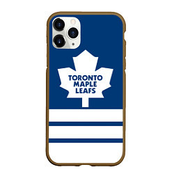 Чехол iPhone 11 Pro матовый Toronto Maple Leafs, цвет: 3D-коричневый