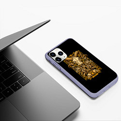 Чехол iPhone 11 Pro матовый Овен, цвет: 3D-светло-сиреневый — фото 2