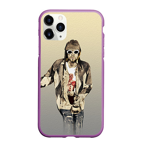 Чехол iPhone 11 Pro матовый Kurt Art / 3D-Фиолетовый – фото 1