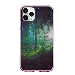 Чехол iPhone 11 Pro матовый Таинственный лес, цвет: 3D-розовый