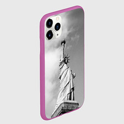 Чехол iPhone 11 Pro матовый Статуя Свободы, цвет: 3D-фиолетовый — фото 2