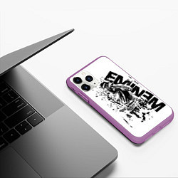 Чехол iPhone 11 Pro матовый Eminem Rap, цвет: 3D-фиолетовый — фото 2