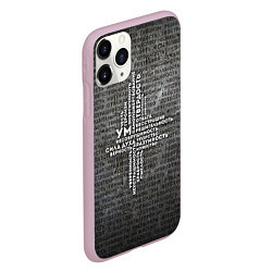 Чехол iPhone 11 Pro матовый Облако тегов: черный, цвет: 3D-розовый — фото 2