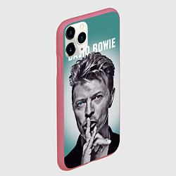 Чехол iPhone 11 Pro матовый Дэвид Боуи: тишина, цвет: 3D-малиновый — фото 2