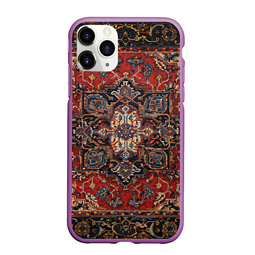 Чехол iPhone 11 Pro матовый Модный ковер / 3D-Фиолетовый – фото 1