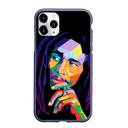 Чехол iPhone 11 Pro матовый Bob Marley: Art, цвет: 3D-серый