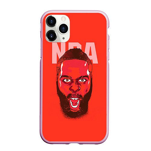 Чехол iPhone 11 Pro матовый NBA / 3D-Розовый – фото 1