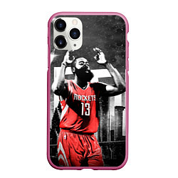 Чехол iPhone 11 Pro матовый Баскетболист NBA, цвет: 3D-малиновый