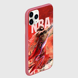 Чехол iPhone 11 Pro матовый Спорт NBA, цвет: 3D-малиновый — фото 2