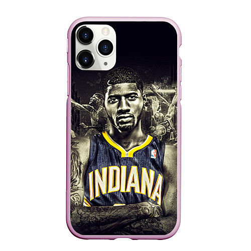 Чехол iPhone 11 Pro матовый Баскетболисты NBA / 3D-Розовый – фото 1