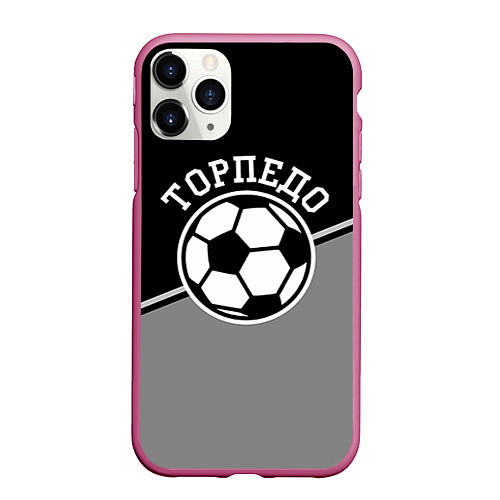 Чехол iPhone 11 Pro матовый ФК Торпедо / 3D-Малиновый – фото 1