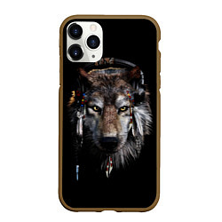 Чехол iPhone 11 Pro матовый Волк-шаман