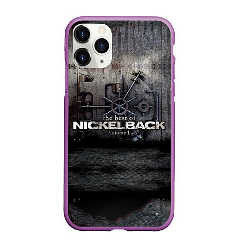 Чехол iPhone 11 Pro матовый Nickelback Repository / 3D-Фиолетовый – фото 1