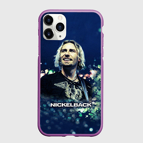 Чехол iPhone 11 Pro матовый Nickelback: Chad Kroeger / 3D-Фиолетовый – фото 1