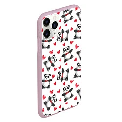 Чехол iPhone 11 Pro матовый Любимые панды, цвет: 3D-розовый — фото 2