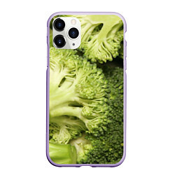 Чехол iPhone 11 Pro матовый Брокколи, цвет: 3D-светло-сиреневый