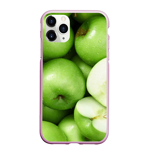 Чехол iPhone 11 Pro матовый Яблочная / 3D-Розовый – фото 1