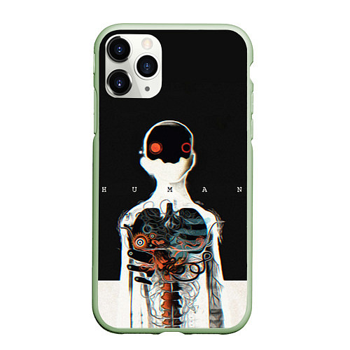 Чехол iPhone 11 Pro матовый Three Days Grace: Skeleton / 3D-Салатовый – фото 1