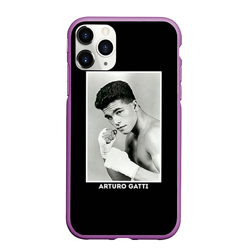 Чехол iPhone 11 Pro матовый Arturo Gatti: Photo / 3D-Фиолетовый – фото 1