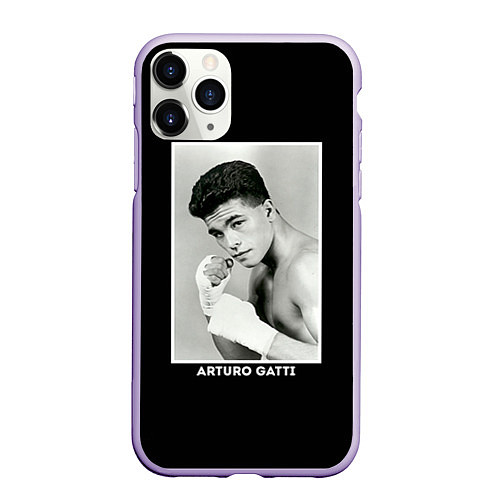 Чехол iPhone 11 Pro матовый Arturo Gatti: Photo / 3D-Светло-сиреневый – фото 1